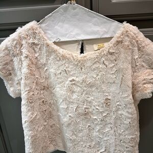 Maeve faux fur tee - XS